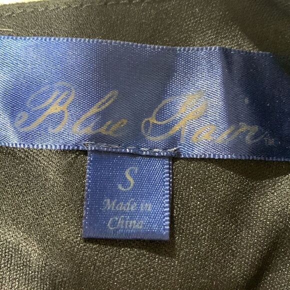 BLUE RAIN sleeveless dress lace at waist and hemline zip back partial lined sz S - Picture 3 of 11